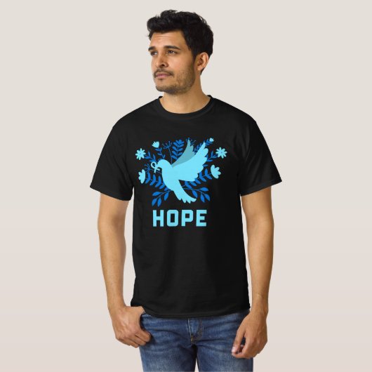 Blue Bird of Hope and Peace - Dove T-shirt (Voorkant volledig)