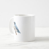 Blue Bird on a Branch Coffee Mug Koffiemok (Voorkant links)