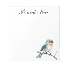 Blue Bird on a Tree Branch Notitieblok