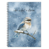 Blue Bird on a Tree Branch Notitieboek (Voorkant)