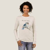 Blue Bird on a Tree Branch Tri-Blend Shirt (Voorkant)