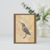 Blue Bird on Branch Briefkaart (Staand voorkant)