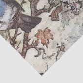 Blue Bird on Branch Butterfly  ontkoppeling Tissuepapier (Detail)