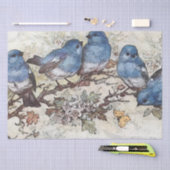 Blue Bird on Branch Butterfly  ontkoppeling Tissuepapier (Craft)