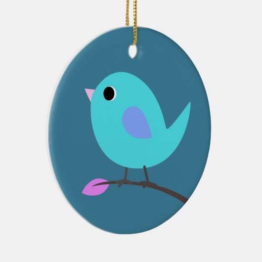 Blue Bird Ornament (Rechts)