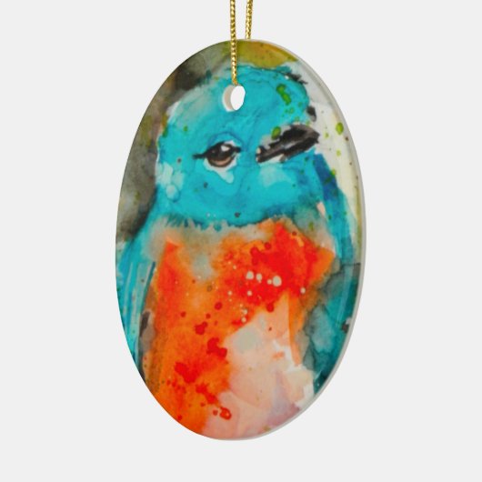 Blue Bird-Ornament Keramisch Ornament (Links)