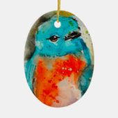 Blue Bird-Ornament Keramisch Ornament (Voorkant)
