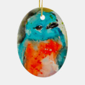 Blue Bird-Ornament Keramisch Ornament (Achterkant)