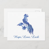 Blue Bird Phoenix Briefkaart (Voorkant / Achterkant)