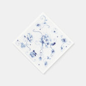 Blue Bird Roos Chinoiserie Floral Servet (Hoek)