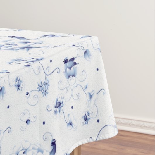 Blue Bird Roos Chinoiserie Floral Tafelkleed (Voorbeeld)