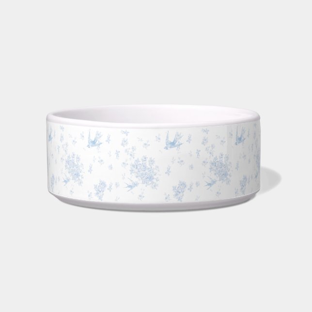 Blue Bird & Rozen Pet Bowl Voerbakje (Voorkant)