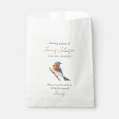 Blue Bird Seed Memorial begrafenis Bedankzakje (Voorkant)