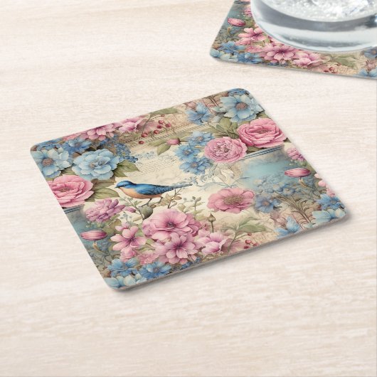  Blue Bird Serenade Kartonnen Onderzetters (Schuin)