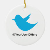 Blue Bird Social Media Keramisch Ornament (Voorkant)