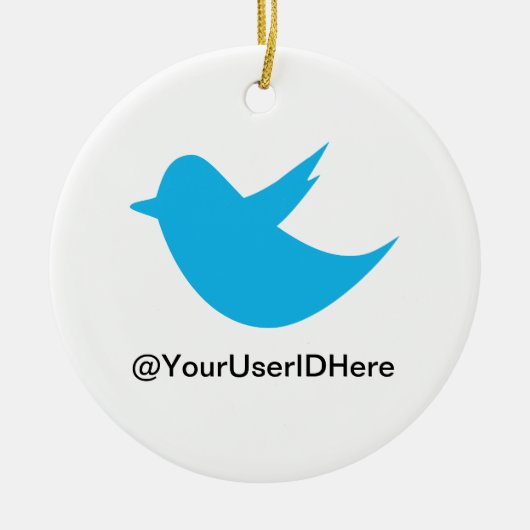 Blue Bird Social Media Keramisch Ornament (Voorkant)