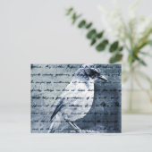 Blue Bird Song Briefkaart (Staand voorkant)