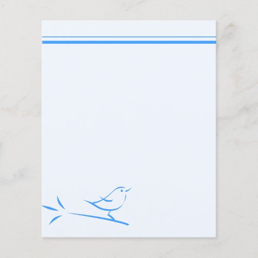 Blue Bird Stationery Flyer (Voorkant)
