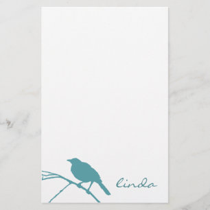 Blue Bird Stationery - Personaliseren Briefpapier