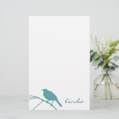 Blue Bird Stationery - Personaliseren Briefpapier (Staand voorkant)
