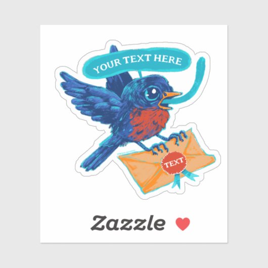 Blue Bird Sticker Mail Carrier (Vel)