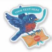 Blue Bird Sticker Mail Carrier (Voorkant)