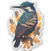 Blue Bird Sticker - Vibrant Animal Art (Voorkant)
