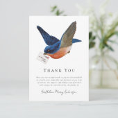 Blue Bird Sympathie begrafenis Bedankkaart (Staand voorkant)