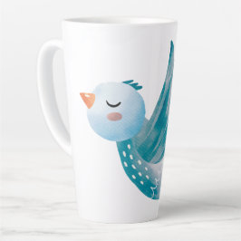 Blue Bird Twin Baby shower Latte Mok