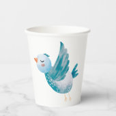 Blue Bird Twin Baby shower Papieren Bekers (Voorkant)