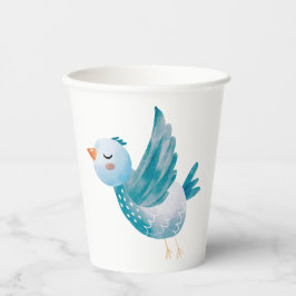 Blue Bird Twin Baby shower Papieren Bekers