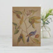 Blue Bird ~ Uitnodiging Vogel Natuur Dierenliefde (Staand voorkant)