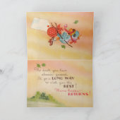 Blue Bird Verjaardag Kaart (Binnen)