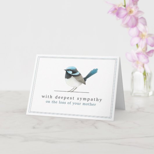 Blue Bird - Verlies van Moeder Eenvoudige Elegante Kaart (Orchidee)