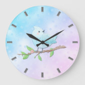 Blue Bird Wall Clock Grote Klok (Voorkant)