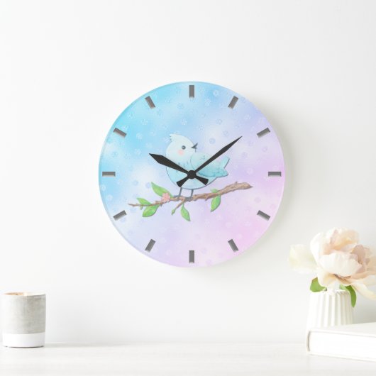 Blue Bird Wall Clock Grote Klok (Huis)