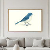 Blue Bird Waterverf Art Poster