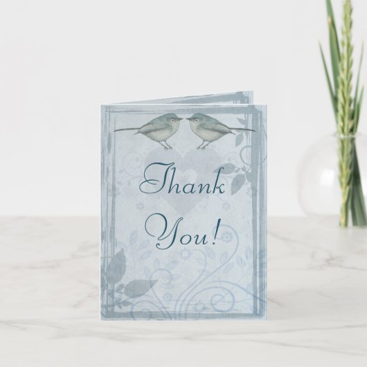 Blue Bird Wedding Bedankt (Voorkant)