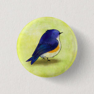 Blue Birdie Button