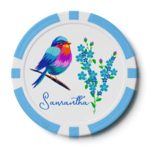 Blue Birdie Forget Me Not Flowers 90ste verjaardag