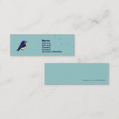 Blue Birdie Profile Card Mini Visitekaartje (Voorkant / Achterkant)