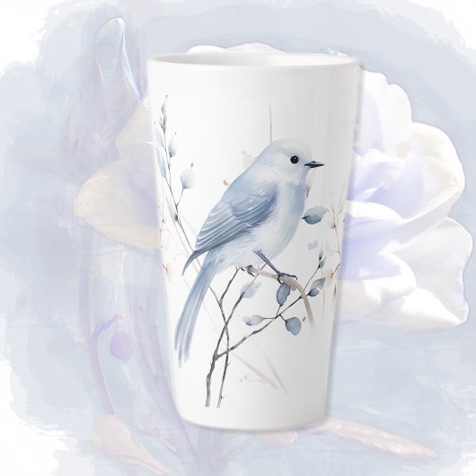 Blue Birds and Branches Latte Mok