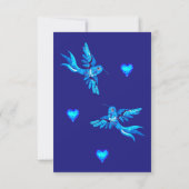 Blue Birds Boho Mexican Wedding Enclosure Kaart (Achterkant)
