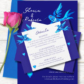 Blue Birds Boho Mexican Wedding Enclosure Kaart