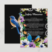 Blue Birds Botanische Veiligheidsmaatregel Behuizi Kaart (Voorkant / Achterkant)