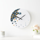 blue birds clock grote klok (Huis)