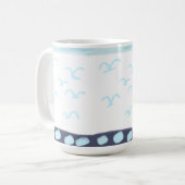 Blue birds mug-ceramic koffiemok (Voorkant links)