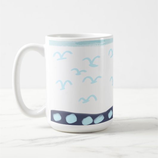 Blue birds mug-ceramic koffiemok (Links)
