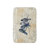 Blue Birds Sheet Music Bath Mat (Voorkant Verticaal)