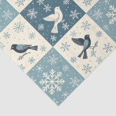 Blue Birds & Snowflakes Christmas Winter Decoupage Tissuepapier (Detail)